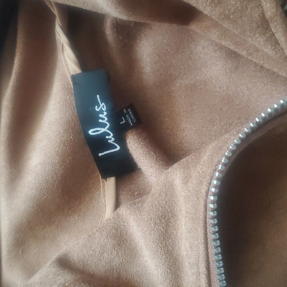 Crop Faux Suede Jacket - Picture 2 of 4